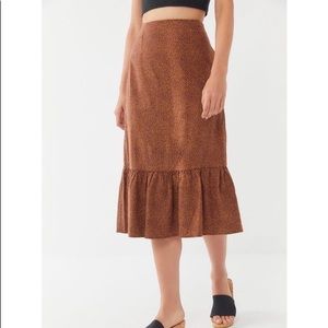 Urban Outfitters Marigold Rufffle Midi Skirt